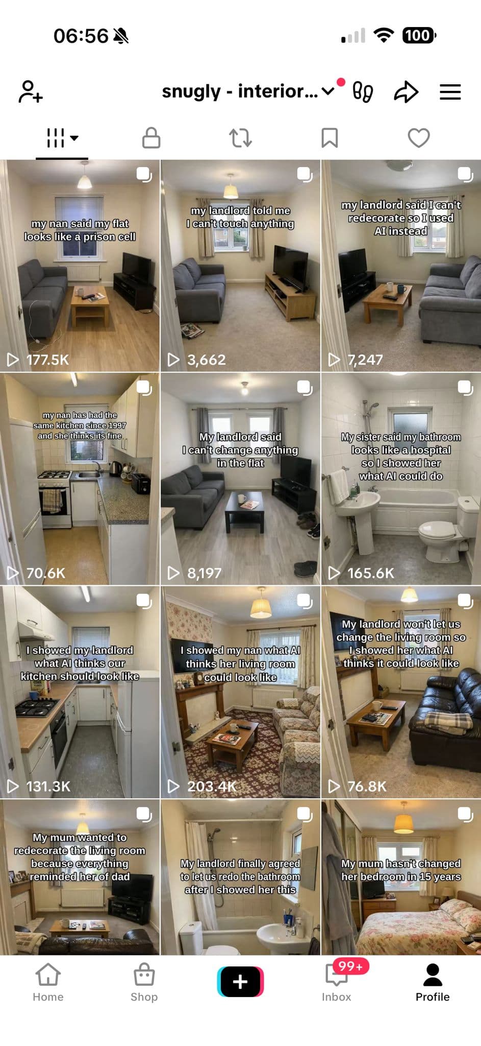 Content iteration showing winning and losing hooks